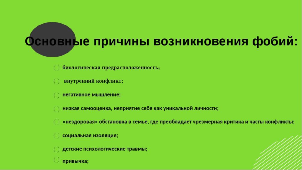 Разные фобии и их названия список с картинками